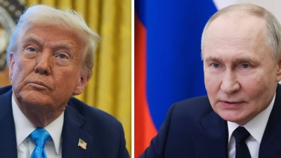 Das nächste Gespräch zwischen Trump und Putin wird mit Spannung erwartet. (Archivbild) (Foto: Evan Vucci/AP/Mikhail Metzel/Pool Sputnik Kremlin via AP/dpa)