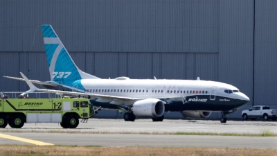 Die 737 Max 7 ist die kleinste Variante von Boeings wichtigster Modellfamilie. (Archivbild) (Foto: Elaine Thompson/AP/dpa)