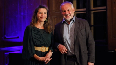 Sie standen schon mehrfach gemeinsam mit Lyrik und Musik auf der Bühne: Carolin Leyh und Fritz Klingler. (Archivbild: Thomas Wirth)