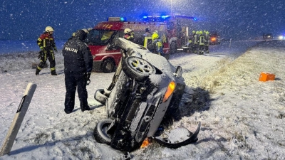 Nahe dem Gutenstettener Ortsteil Haag kam ein Auto von der Fahrbahn ab. (Foto: Feuerwehr Diespeck)