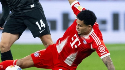 Luis Díaz (r) wurde in der Champions League für drei Spiele gesperrt. (Foto: Sven Hoppe/dpa)