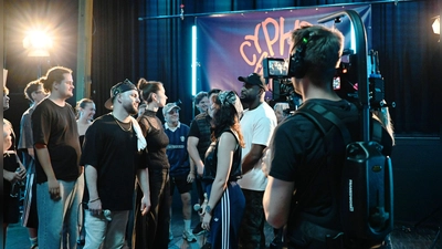 Das Battle zwischen den vier Rapperinnen und Rappern spitzte sich zu. (Foto: Luca Paul)