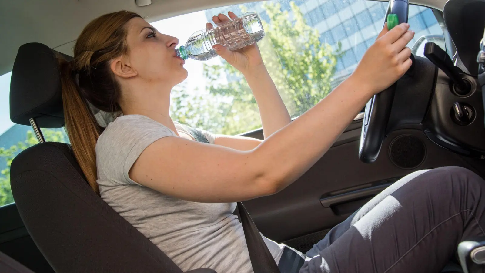 Zu wenig getrunken? Beim Autofahren ist eine Ablenkung aufgrund eines Durstgefühls zu vernachlässigen. (Foto: Christin Klose/dpa-tmn)