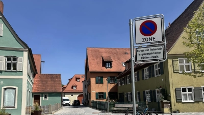 Dürfen Anwohnende ihre Autos hier parken, ohne ein Parkticket zu ziehen? Neue Halteverbotsschilder östlich der Nördlinger Straße sorgten für Verwirrung.  (Foto: Martina Haas)