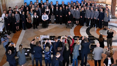 Großer Empfang für Bayerns Olympioniken in der Bayerischen Staatskanzlei.  (Foto: Sven Hoppe/dpa)
