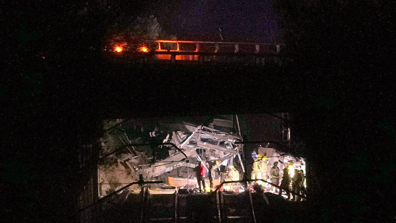 Dutzende Rettungswagen sowie rund 65 Sanitäter und Helfer waren im Einsatz. (Foto: Joan Mateu Parra/AP/dpa)