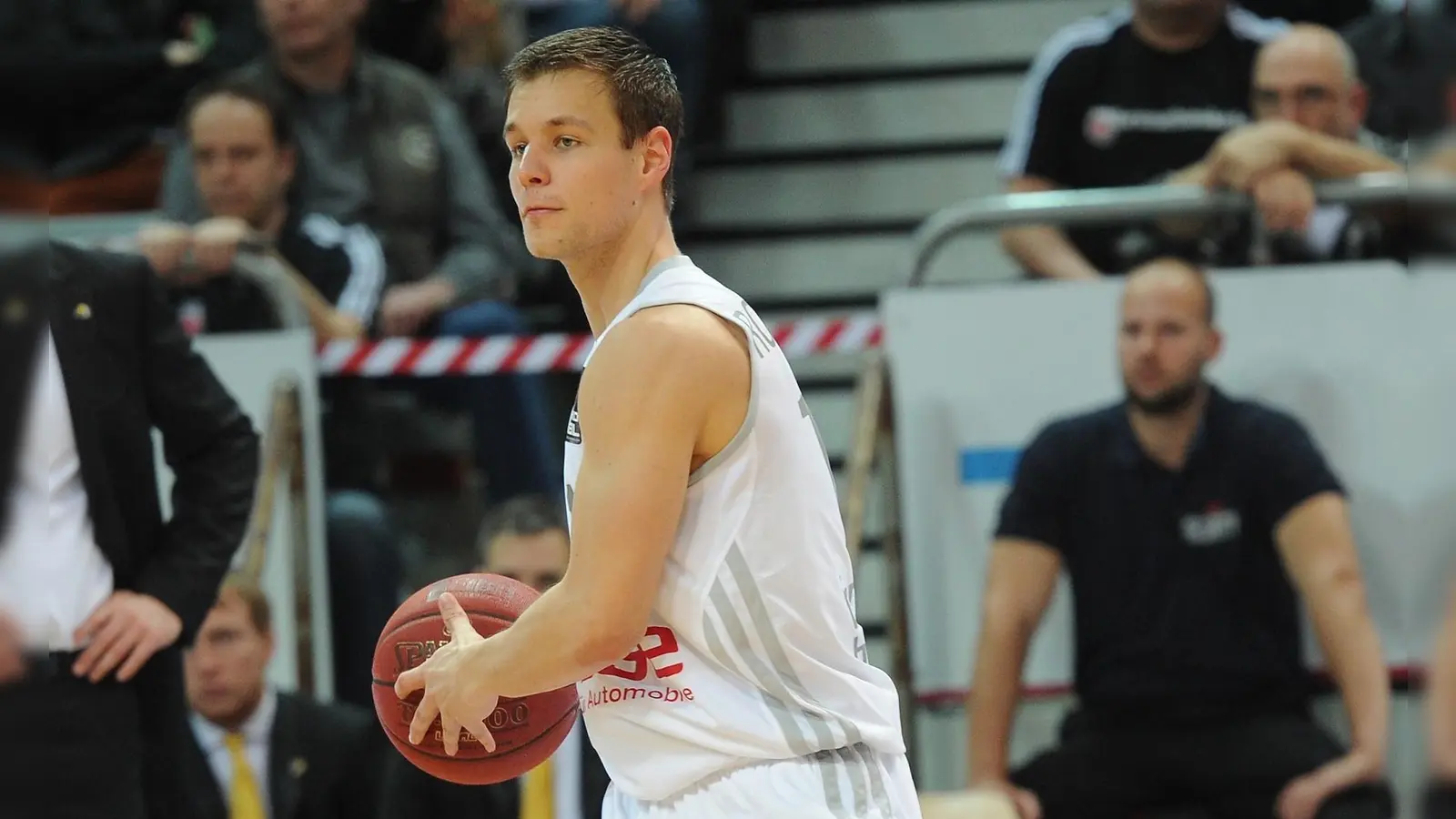 2014 noch in der 1. Bundesliga für Brose Baskets Bamberg aktiv: Manuel Rockmann (hier gegen MHP Riesen Ludwigsburg). (Foto: Wolfgang Zink)