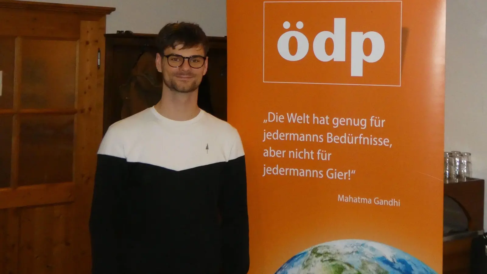 Der Bundestagskandidat der ÖDP, Kevin Settler, will sich für den Erhalt der Lebensgrundlagen einsetzen. (Foto: Martin Berberich)