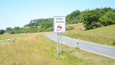 Die Gutenstettener Unfallkurve am Damm sollte jetzt im August entschärft werden. Daraus wird allerdings vorerst nichts. (Foto: Christa Frühwald)