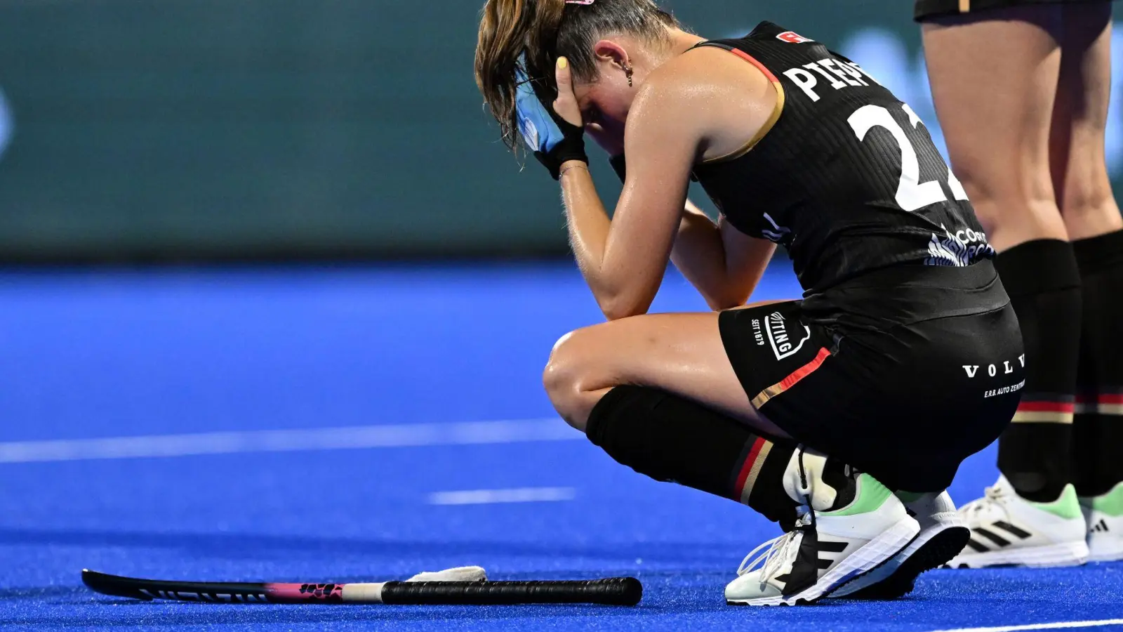 Cecile Pieper war nach dem verlorenen Halbfinale bedient. (Foto: Federico Gambarini/dpa)