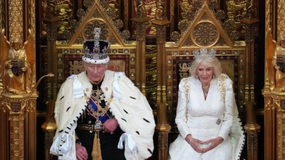 Die King's Speech hat in Großbritannien lange Tradition. (Foto: Kirsty Wigglesworth/Pool AP/AP/dpa)