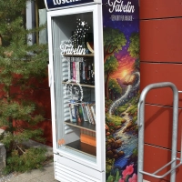 Ein Bücherkühlschrank, den alle nutzen können, steht vor dem Friedrich-Oberlin-Kindergarten in Neustadt. (Foto: Ute Niephaus )
