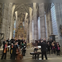Der Doppelchor der Gäste aus Erlangen überzeugte in St. Georg durch sein harmonisches Zusammenspiel. (Foto: Julia Bergmeister)