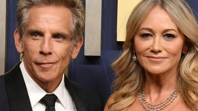 US-Schauspieler Ben Stiller (60) und seine heutige Ehefrau Christine Taylor (55) sahen einander zu Beginn ihrer Beziehung eher als bloße Trostpflaster. (Archivbild) (Foto: Richard Shotwell/Invision/AP/dpa)