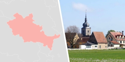 Drei Gemeinden im Landkreis Neustadt/Aisch-Bad Windsheim - Uehlfeld (Bild), Dachsbach und Gerhardshofen - gehören zum Bundestagswahlkreis Erlangen. (Foto: Datawrapper/Nicole Gunkel)