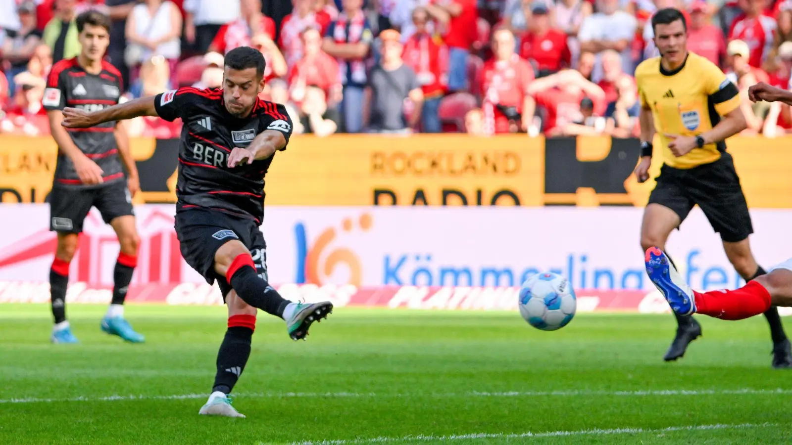 Laszlo Benes will seinem Debüttreffer für Union gegen St. Pauli ein weiteres Tor folgen lassen. (Foto: Torsten Silz/dpa)