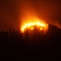 Das Kehlsteinhaus am Obersalzberg bei Berchtesgaden ist bei einem Brand völlig zerstört worden.  (Foto: --/Kilian Pfeiffer/dpa)