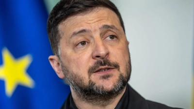 Der ukrainische Präsident Wolodymyr Selenskyj fordert eine rasche EU-Mitgliedschaft seines Landes. (Archivbild) (Foto: Michael Kappeler/dpa)
