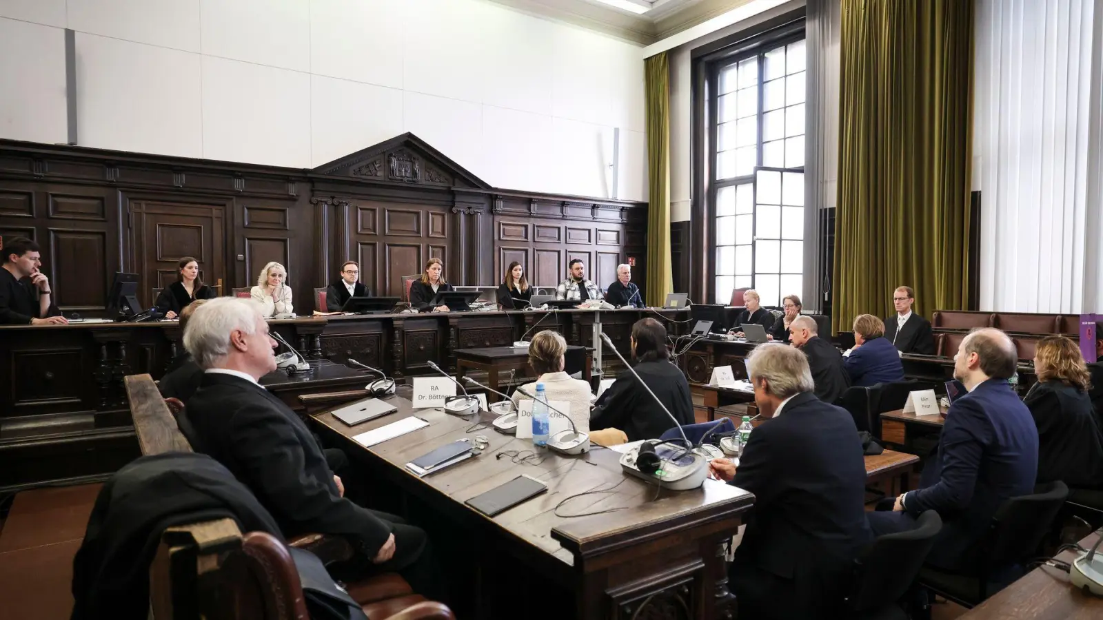 Es ist bereits der 46. Prozesstag. (Foto: Christian Charisius/dpa-Pool/dpa)