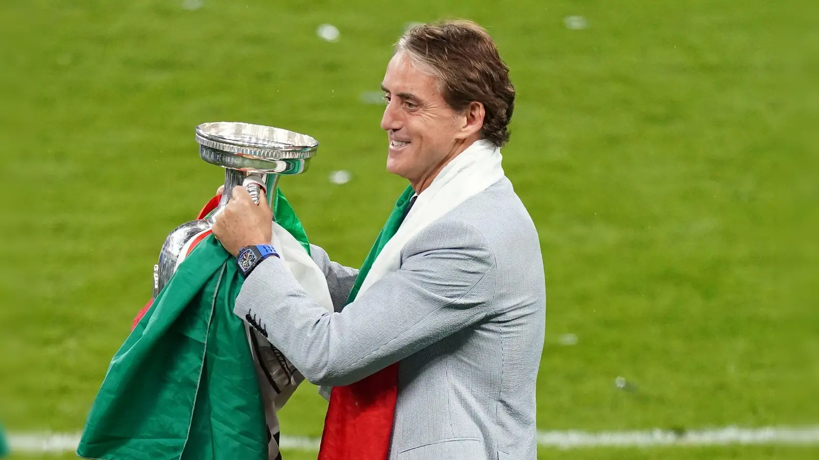 2021 holte Roberto Mancini mit Italien den EM-Titel. (Archivbild) (Foto: Mike Egerton/Press Association/dpa)