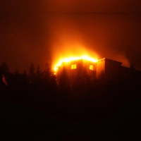 Das Kehlsteinhaus am Obersalzberg bei Berchtesgaden ist bei einem Brand völlig zerstört worden.  (Foto: --/Kilian Pfeiffer/dpa)
