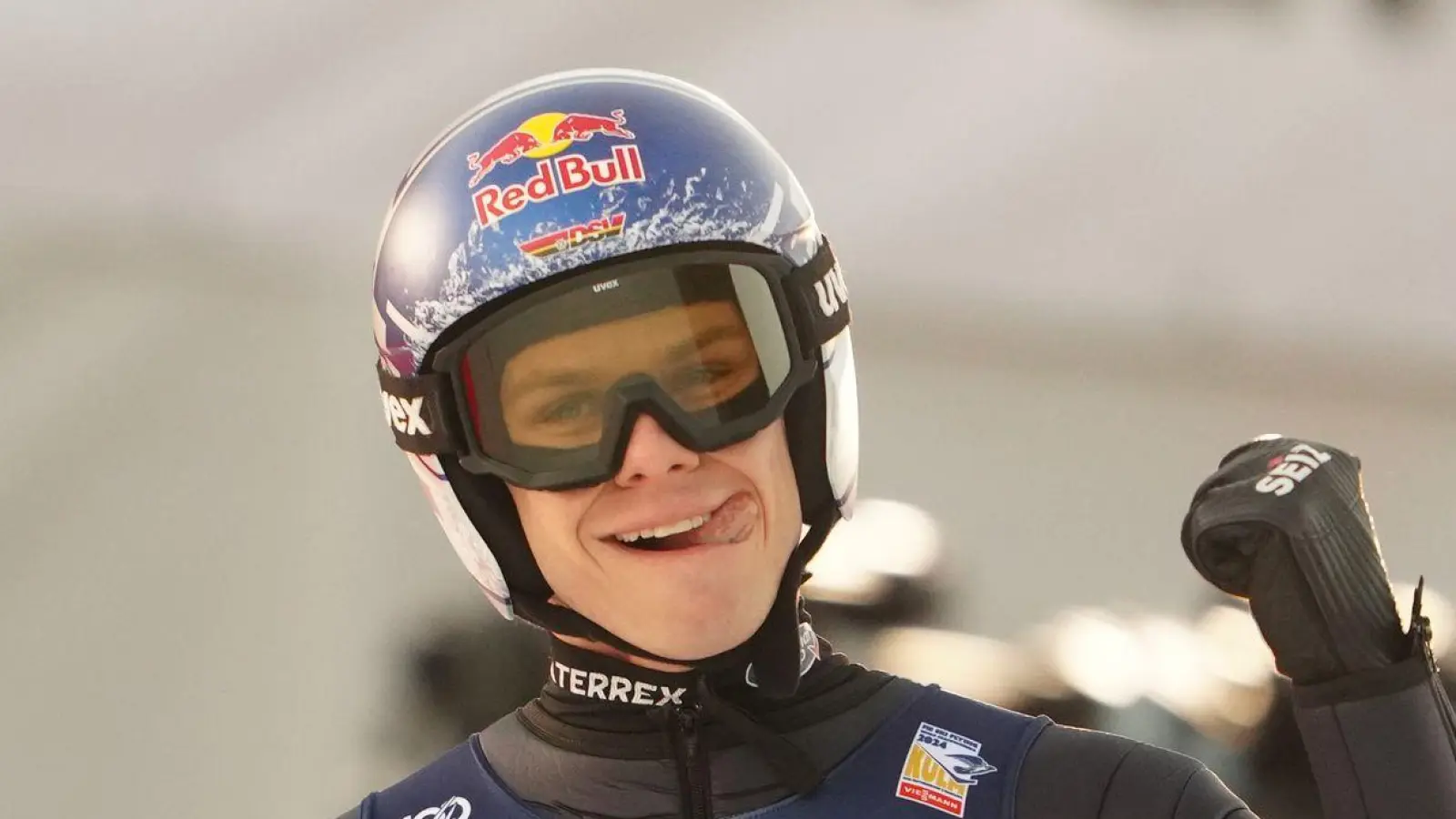 Andreas Wellinger ist bei der Skiflug-WM am Kulm auf dem zweiten Platz gelandet. (Foto: Georg Hochmuth/APA/dpa)