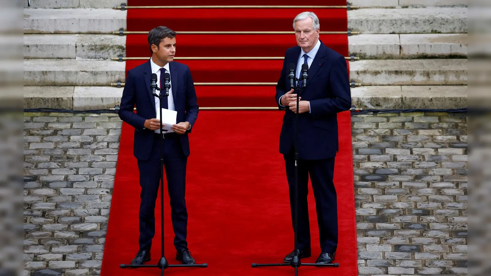 Frankreichs neuer Premier Barnier tritt die Nachfolge von Gabriel Attal an. (Foto: Sarah Meyssonnier/Pool Reuters/AP/dpa)