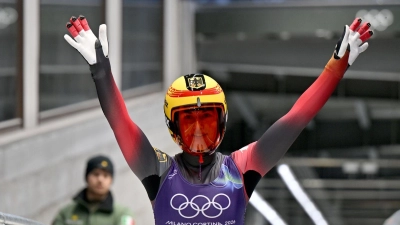 Julia Taubitz sicherte sich erstmals Olympia-Gold. (Foto: Robert Michael/dpa)