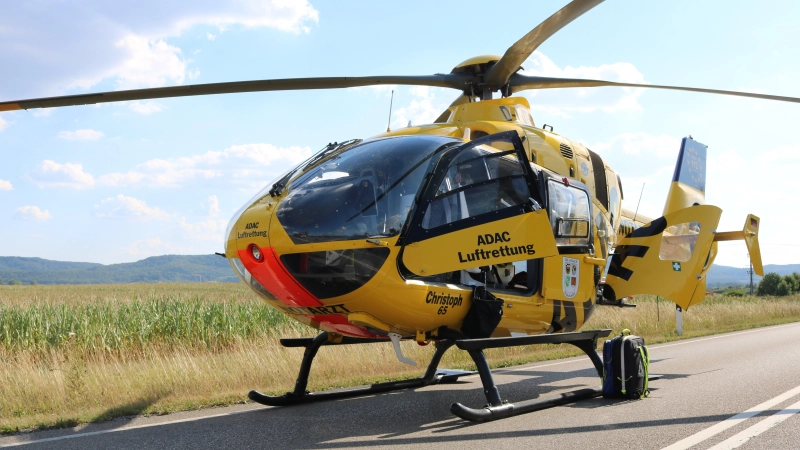 In Dinkelsbühl-Sinbronn ist der Rettungshubschrauber Christoph 65 stationiert. Nach dem Willen der Staatsregierung gehört er nicht zu den Helikoptern, die für den Einsatz in der Dämmerung ausgestattet werden.  (Archivbild: Bastian Lauer)