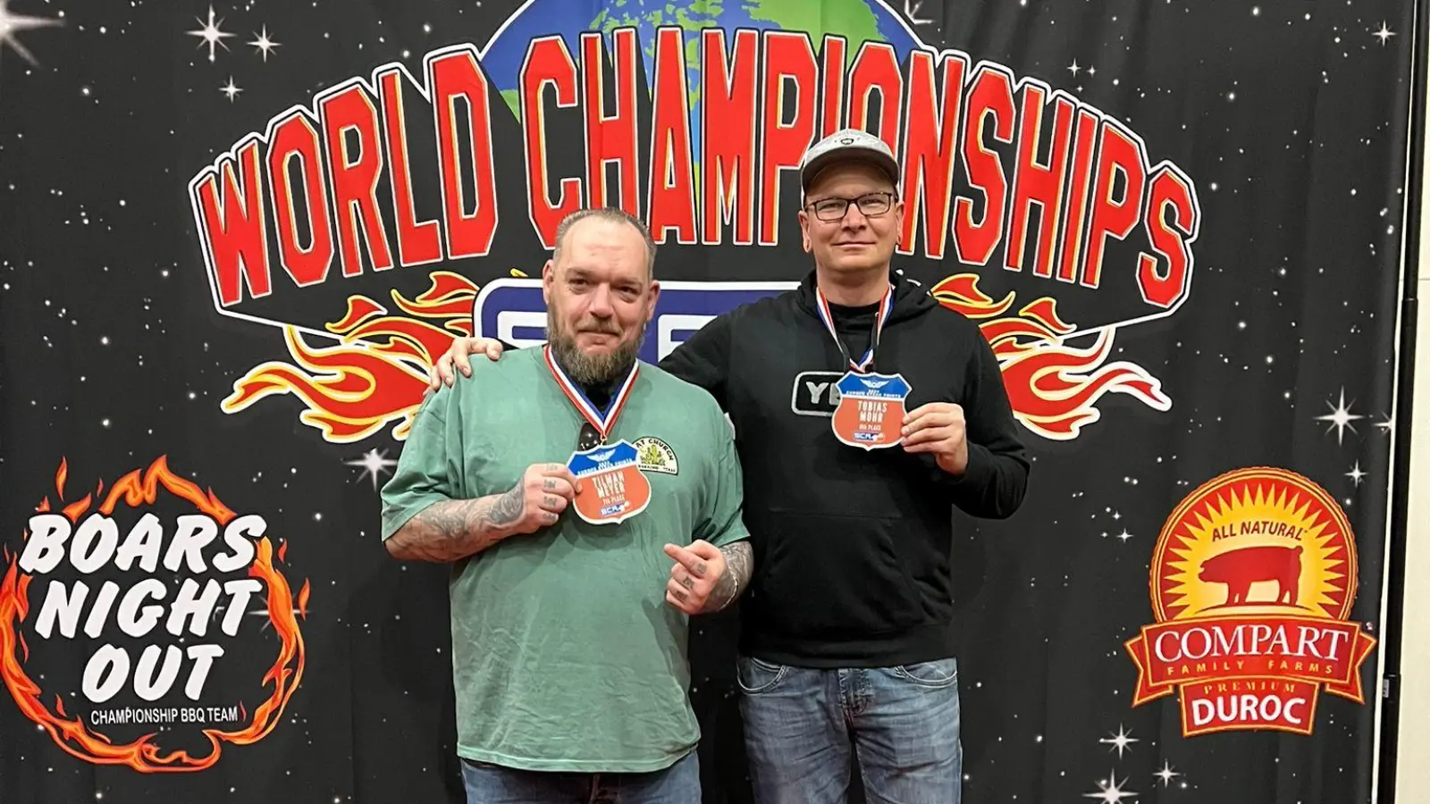 Tille Meyer (links) und Tobi Mohr (rechts) haben bei ihrer letzten Teilnahme an der Steak-WM jeweils eine Platzierung in den Top 25 erreicht. (Foto: Tobias Mohr)