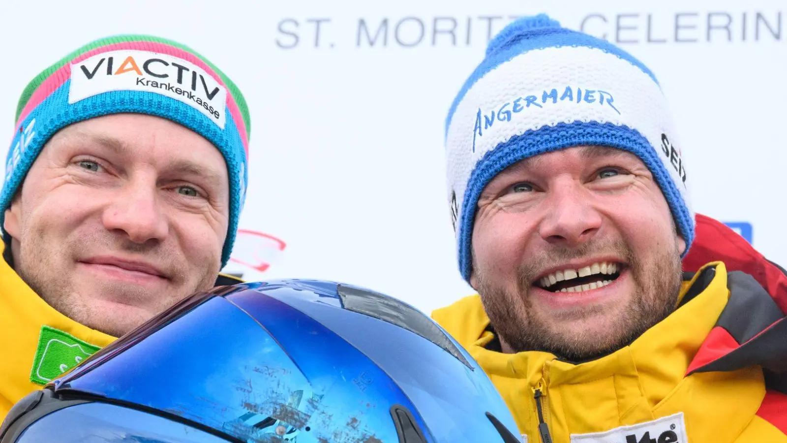 Francesco Friedrich (l) gewinnt im Zweierbob vor Johannes Lochner in Lillehammer.  (Foto: Robert Michael/dpa)