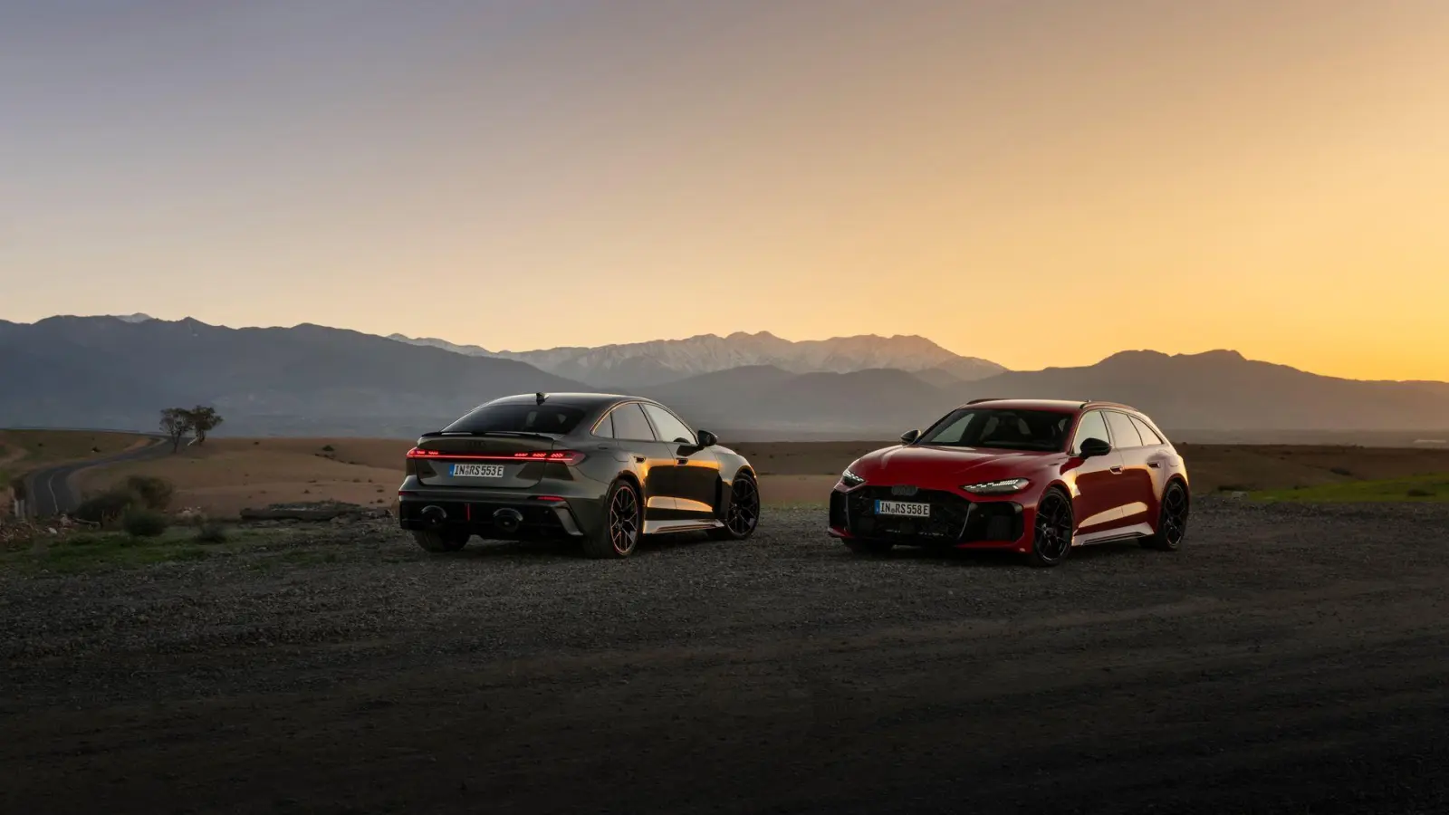 Kraftvoller Doppelpack: Zum Sommer bietet Audi den RS5 als Limousine und Kombi Avant (rechts) an. (Foto: Audi AG/dpa-tmn)