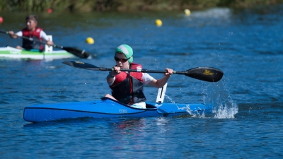 Saubere Technik: der elfjährige Kaspar Seßner vom KSC Ansbach auf dem Quellitzsee im Landkreis Hof. (Foto: Simon Lehmeyer)