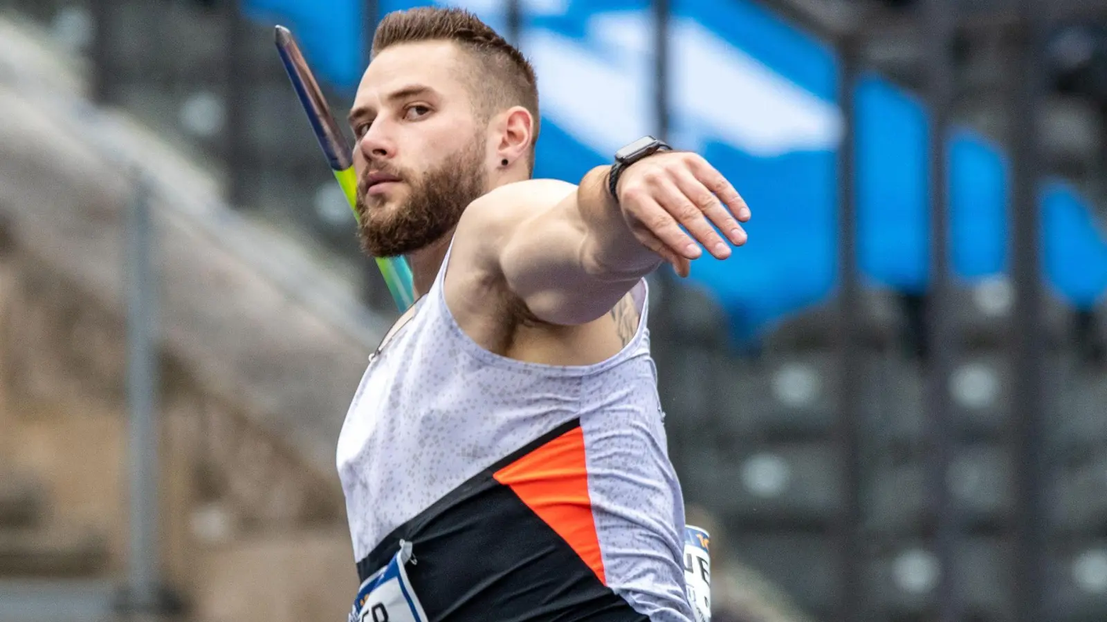 Einer der besten Speerwerfer der Welt: Johannes Vetter. (Foto: Andreas Gora/dpa)