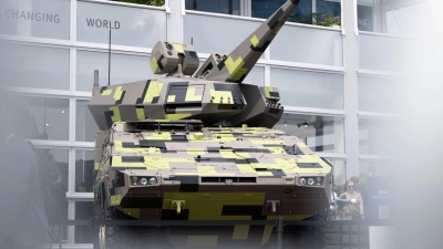 Der Rüstungskonzern MBDA will den Flugabwehrpanzer Skyranger 30 für die Bundeswehr mit einer speziellen Drohnenabwehr ausstatten. (Archivfoto) (Foto: Sebastian Gollnow/dpa)