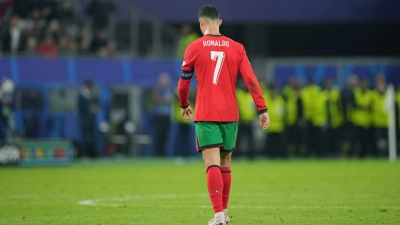 Bei der EM 2028 wird Cristiano Ronaldo nicht mehr dabei sein. (Foto: Sören Stache/dpa)