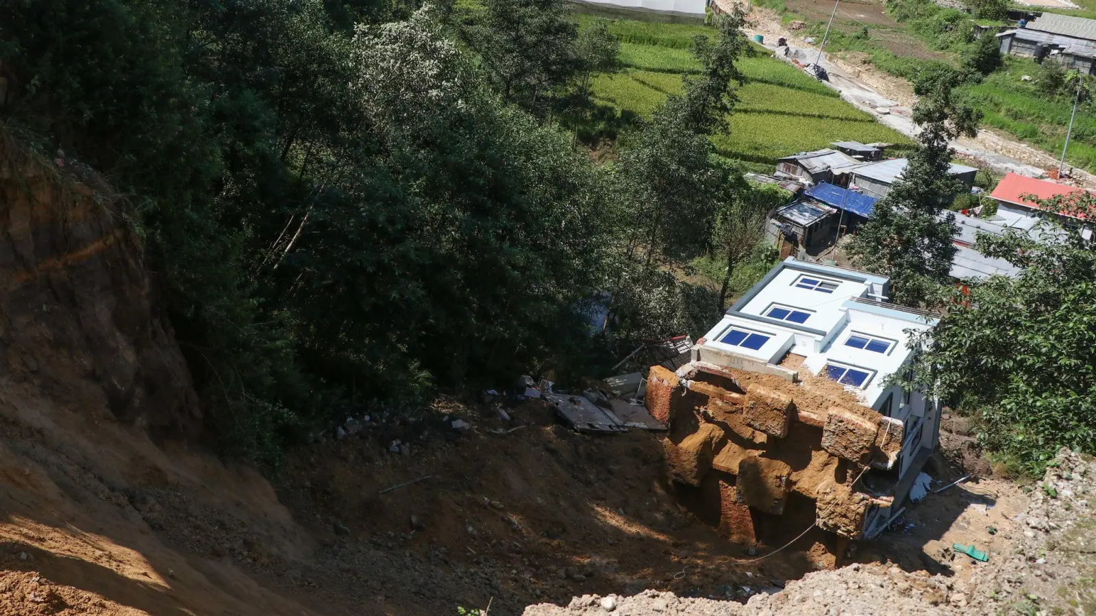 Heftige Regenfälle haben in Nepal Überschwemmungen und Erdrutsche ausgelöst. (Foto: Shankar Bhujel/JNA via ZUMA Press Wire/dpa)