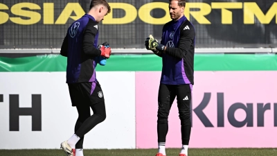 Wer steht gegen Italien im Tor, Alexander Nübel (l) oder Oliver Baumann? (Foto: Federico Gambarini/dpa)