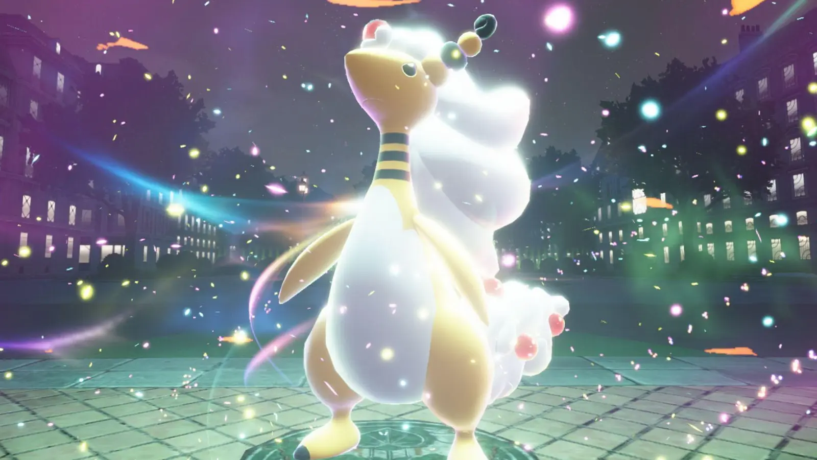 In Illumina City strahlen natürlich auch die Pokémons. (Foto: Nintendo/dpa-tmn)