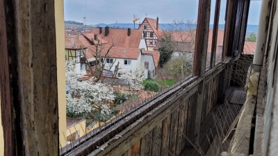 Der Blick vom Areal auf Bad Windsheim ist traumhaft. (Foto: Nina Daebel)