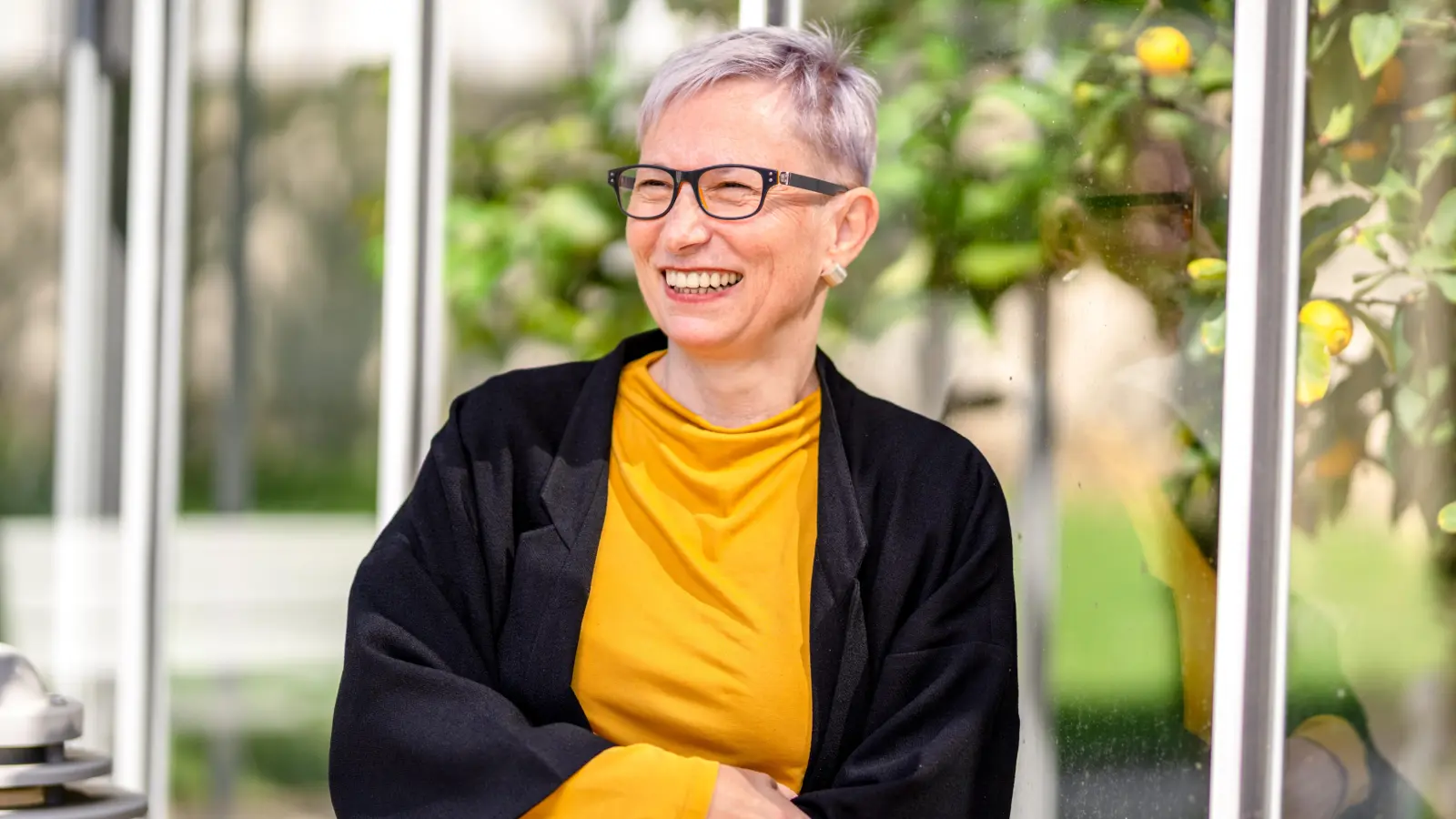 Gudrun Bayer, Chefredakteurin der FLZ, beteiligt sich an einer Diskussionsrunde im Rahmen der Schülermedientage 2023. (Foto: Vanessa Rentz)