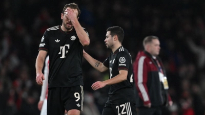 So enden Serien: Der FC Bayern verlor nach 18 Spielen ohne Niederlage verdient beim FC Arsenal. (Foto: Sven Hoppe/dpa)