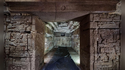 Das gut erhaltene Grab wurde im südlichen Bundesstaat Oaxaca gefunden  (Foto: Luis Gerardo Peña Torres/Instituto Nacional de Antropologia e Historia (INAH)/dpa)