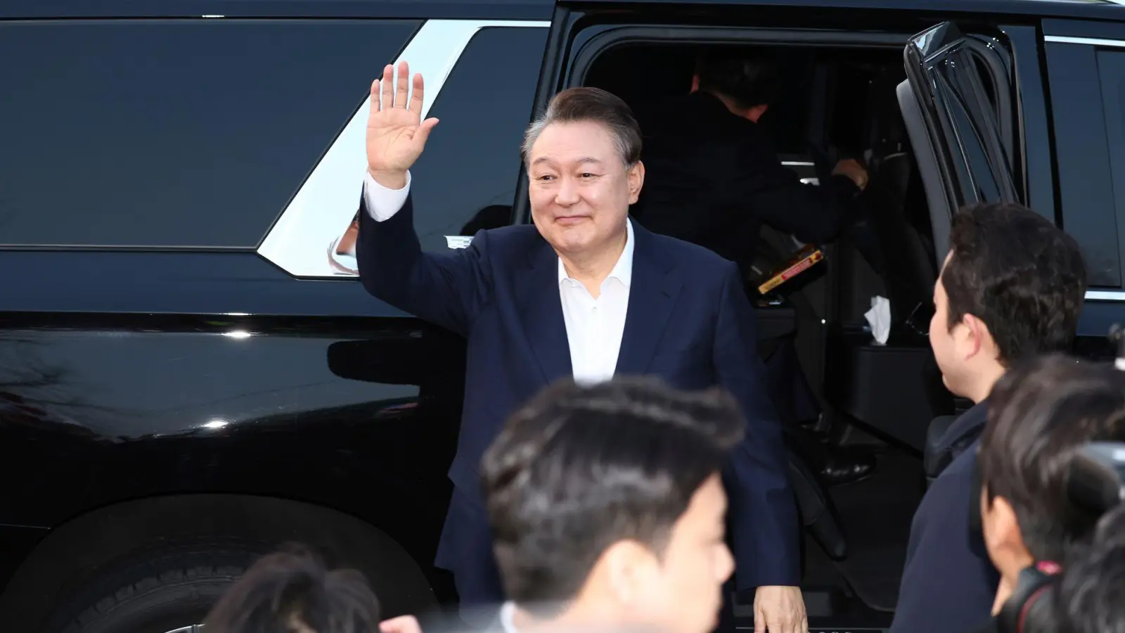 Wieder auf freiem Fuß: Südkoreas suspendierter Präsident.    (Foto: Yonhap/AP/dpa)