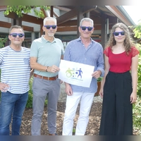 Freuen sich auf viele Besucher beim Sommerfest der Lebenshilfe: Karl-Otto Mollwitz, Werner Mönikheim, Dr. Mathias Bender und Corinna Lunz (von links). (Foto: Helmut Meixner)