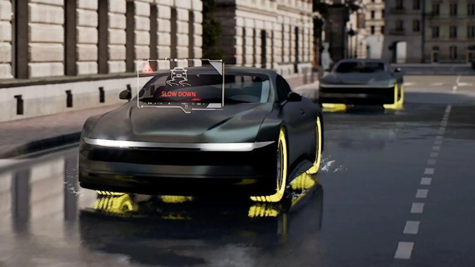 Der wichtigste Kontakt: Nur über die Reifen sind Autos mit der Straße verbunden, Hersteller arbeiten daran, dass die Pneus intelligenter werden. (Foto: Pirelli/dpa-tmn)
