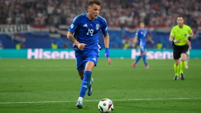 Italiens Stürmer Mateo Retegui fällt für die Länderspiele der Nations League gegen Deutschland aus. (Foto: Robert Michael/dpa)