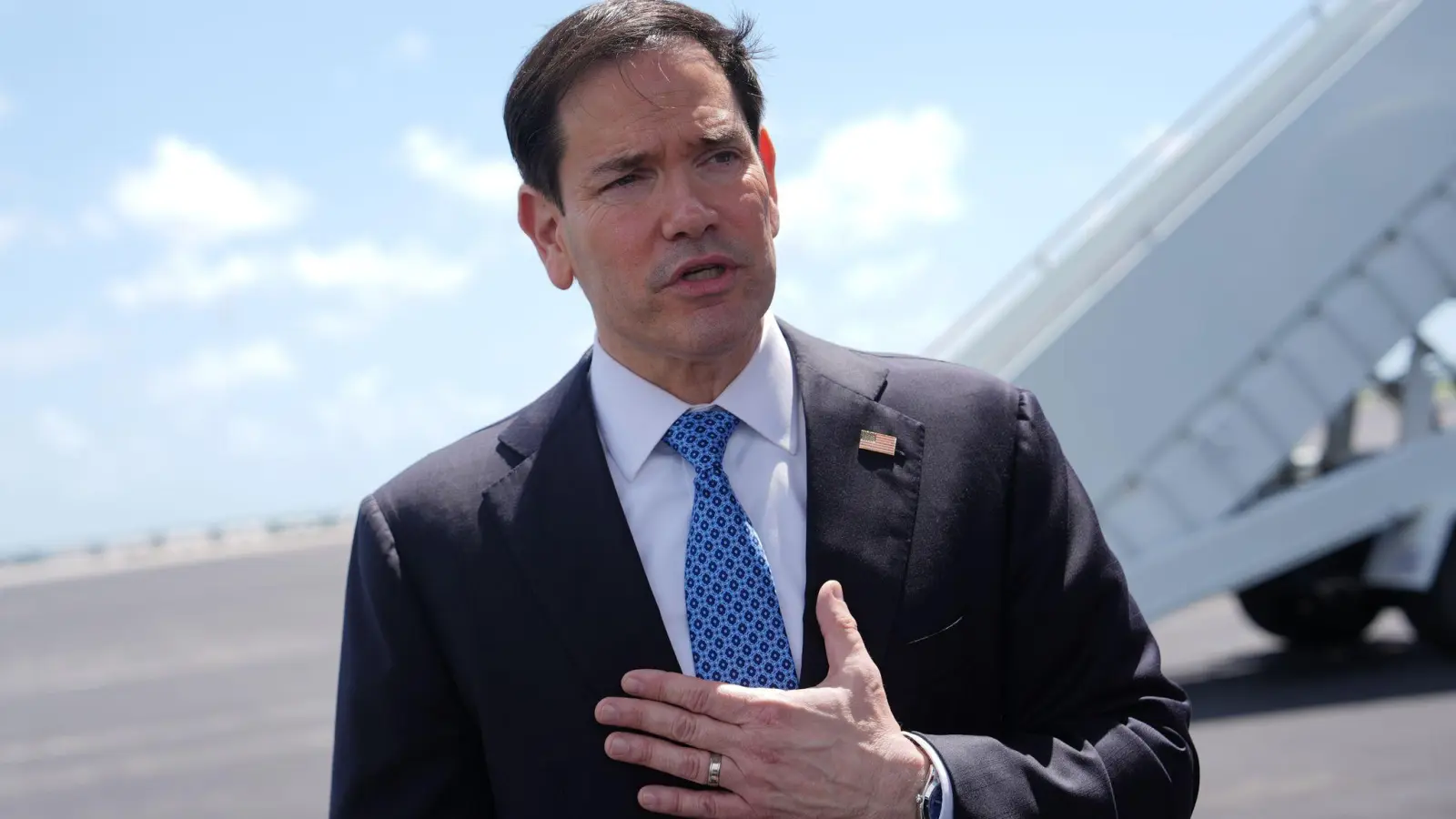 Rubio hält eine Einigung mit Kuba aktuell nicht für wahrscheinlich.  (Foto: Julia Demaree Nikhinson/Pool AP/AP/dpa)