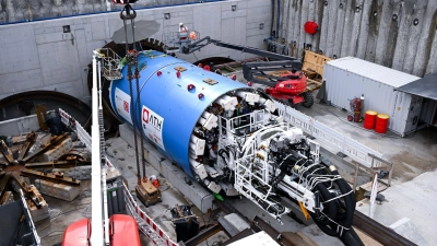 „Donna Maria“: Die Tunnelbohrmaschine ist 178 Meter lang und 700 Tonnen schwer. (Archivbild) (Foto: Sven Hoppe/dpa)