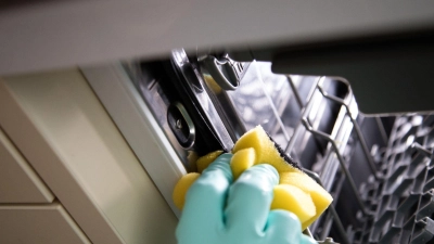 Regelmäßige Reinigung nicht vergessen: Die Gummidichtungen, das Sieb, und die schwer zugänglichen Bereiche der Spülmaschine sollten regelmäßig gereinigt werden. (Foto: Christin Klose/dpa-tmn)